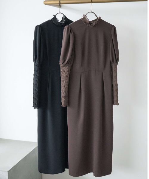 kaene（カエン）の「ニットレースコンビドレス（ドレス・レディース・ブラック/ブラウン・36/38）」の12枚目の写真