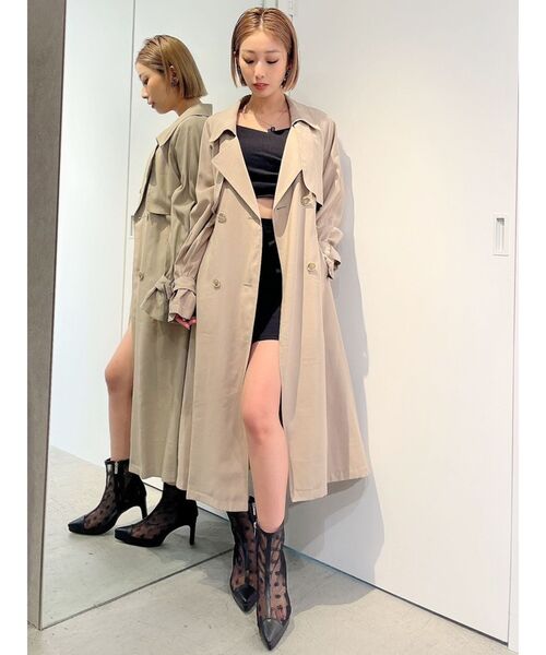 GYDA（ジェイダ）の「カシュクール ウエストOPENワンピース（ワンピース・レディース・ブラック/ベージュ・FREE）」の10枚目の写真