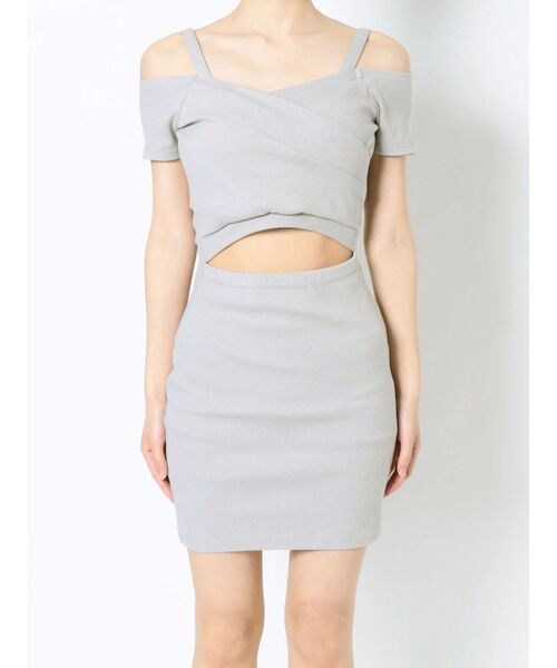 GYDA（ジェイダ）の「カシュクール ウエストOPENワンピース（ワンピース・レディース・ブラック/ベージュ・FREE）」の20枚目の写真