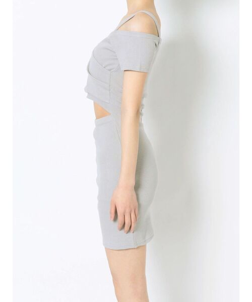 GYDA（ジェイダ）の「カシュクール ウエストOPENワンピース（ワンピース・レディース・ブラック/ベージュ・FREE）」の19枚目の写真