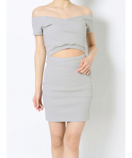 GYDA（ジェイダ）の「カシュクール ウエストOPENワンピース（ワンピース・レディース・ブラック/ベージュ・FREE）」の14枚目の写真