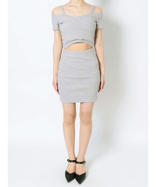 GYDA（ジェイダ）の「カシュクール ウエストOPENワンピース（ワンピース・レディース・ブラック/ベージュ・FREE）」の13枚目の写真