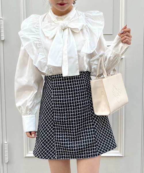 バックリボン台形スカート（スカート）｜one after another NICE CLAUP