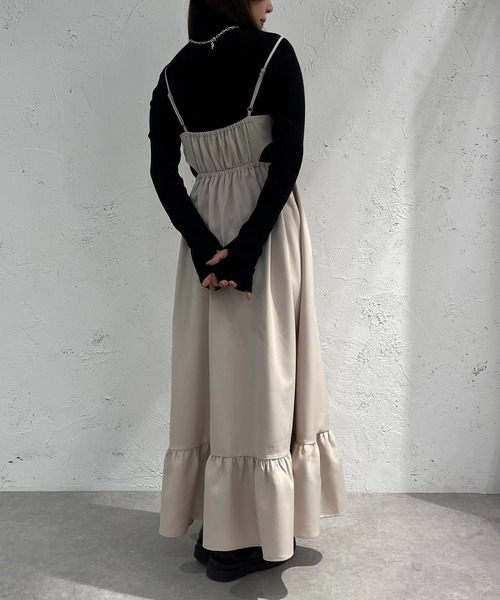 apres jour mignon(アプレジュールミニョン)の「サイドオープンキャミワンピース【ZOZOTOWN限定アイテム】(ワンピース・レディース・オレンジ/ブラック/アイボリー・X-LARGE/SMALL/MEDIUM)」の10枚目の写真