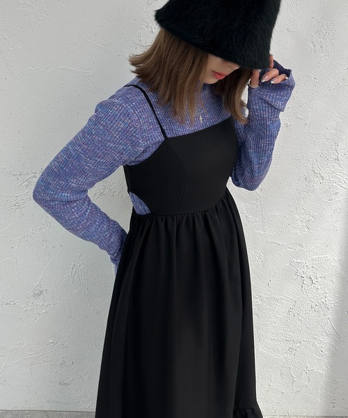 apres jour mignon(アプレジュールミニョン)の「サイドオープンキャミワンピース【ZOZOTOWN限定アイテム】(ワンピース・レディース・オレンジ/ブラック/アイボリー・X-LARGE/SMALL/MEDIUM)」の11枚目の写真