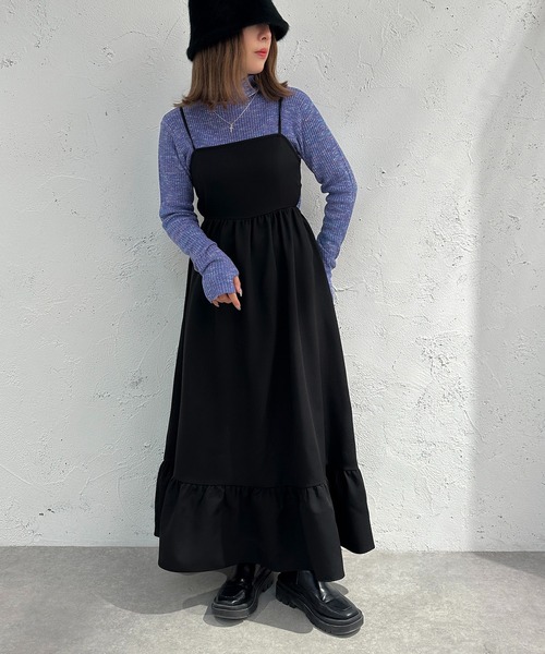 apres jour mignon(アプレジュールミニョン)の「サイドオープンキャミワンピース【ZOZOTOWN限定アイテム】(ワンピース・レディース・オレンジ/ブラック/アイボリー・X-LARGE/SMALL/MEDIUM)」の14枚目の写真