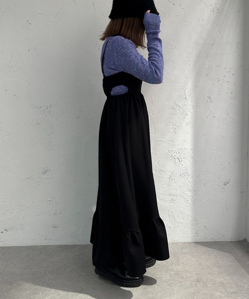 apres jour mignon(アプレジュールミニョン)の「サイドオープンキャミワンピース【ZOZOTOWN限定アイテム】(ワンピース・レディース・オレンジ/ブラック/アイボリー・X-LARGE/SMALL/MEDIUM)」の16枚目の写真