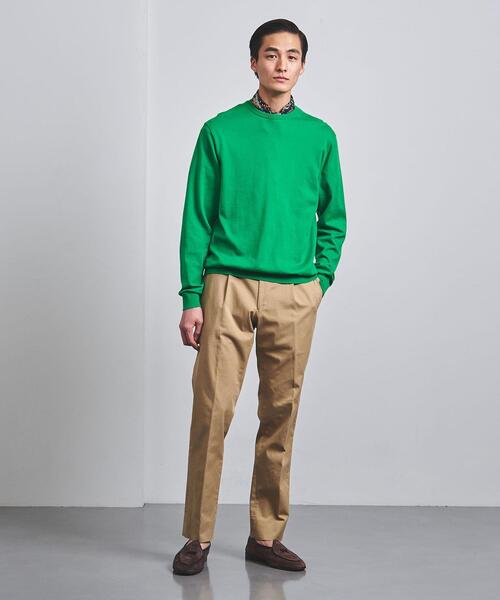 UNITED ARROWS（ユナイテッドアローズ）の「ギザコットン ハイゲージ クルーネック ニット（ニット/セーター・メンズ・ターコイズブルー/ブラック/ライトグレー/ネイビー/オレンジ/ケリー・M/S/L/XL）」の19枚目の写真