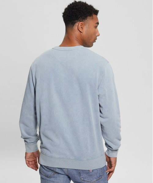 Guess（ゲス）の「Ustin Embroidered Logo Sweatshirt（スウェット・メンズ・ライトブルー/ライトピンク・X-LARGE/MEDIUM/SMALL/LARGE）」の10枚目の写真