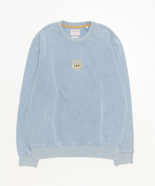 Guess（ゲス）の「Ustin Embroidered Logo Sweatshirt（スウェット・メンズ・ライトブルー/ライトピンク・X-LARGE/MEDIUM/SMALL/LARGE）」の4枚目の写真