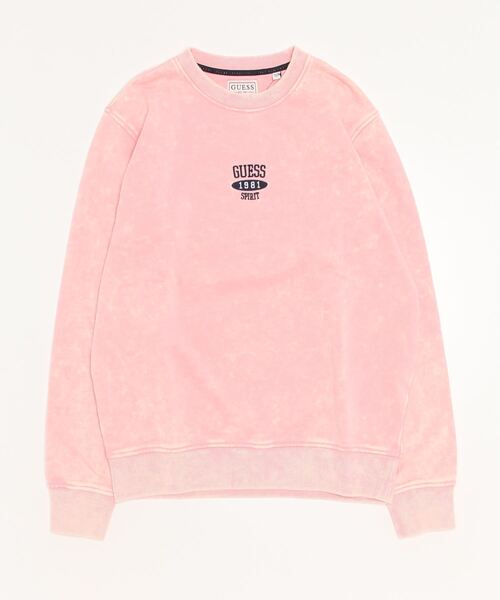Guess（ゲス）の「Ustin Embroidered Logo Sweatshirt（スウェット・メンズ・ライトブルー/ライトピンク・X-LARGE/MEDIUM/SMALL/LARGE）」の3枚目の写真
