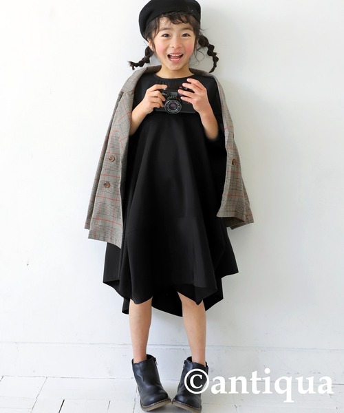 antiqua（アンティカ）の「3way付け襟デザインワンピース（ワンピース・キッズ・ブラック・130/140/150/160）」の8枚目の写真