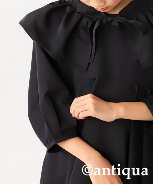 antiqua（アンティカ）の「3way付け襟デザインワンピース（ワンピース・キッズ・ブラック・130/140/150/160）」の14枚目の写真