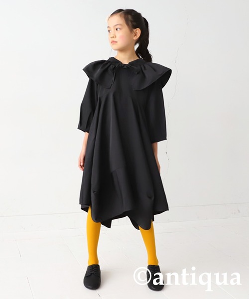 antiqua（アンティカ）の「3way付け襟デザインワンピース（ワンピース・キッズ・ブラック・130/140/150/160）」の12枚目の写真