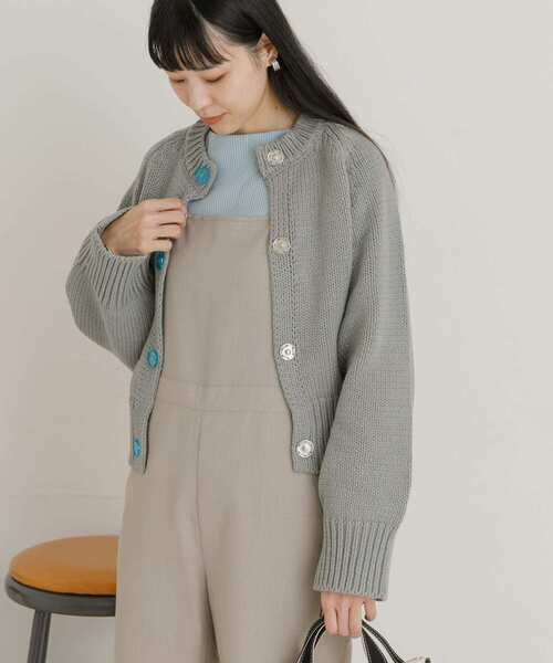 UR Lab.（アーバンリサーチラボ）の「ローゲージニットカーディガン（カーディガン/ボレロ・レディース・グレー/ブラック/ブルー系その他・FREE）」の3枚目の写真