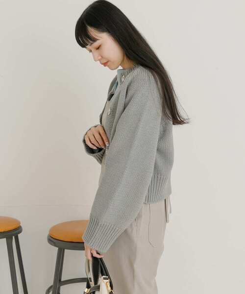 UR Lab.（アーバンリサーチラボ）の「ローゲージニットカーディガン（カーディガン/ボレロ・レディース・グレー/ブラック/ブルー系その他・FREE）」の5枚目の写真