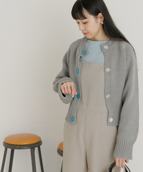 UR Lab.（アーバンリサーチラボ）の「ローゲージニットカーディガン（カーディガン/ボレロ・レディース・グレー/ブラック/ブルー系その他・FREE）」の6枚目の写真
