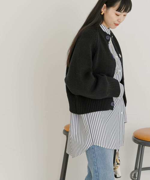 UR Lab.（アーバンリサーチラボ）の「ローゲージニットカーディガン（カーディガン/ボレロ・レディース・グレー/ブラック/ブルー系その他・FREE）」の8枚目の写真