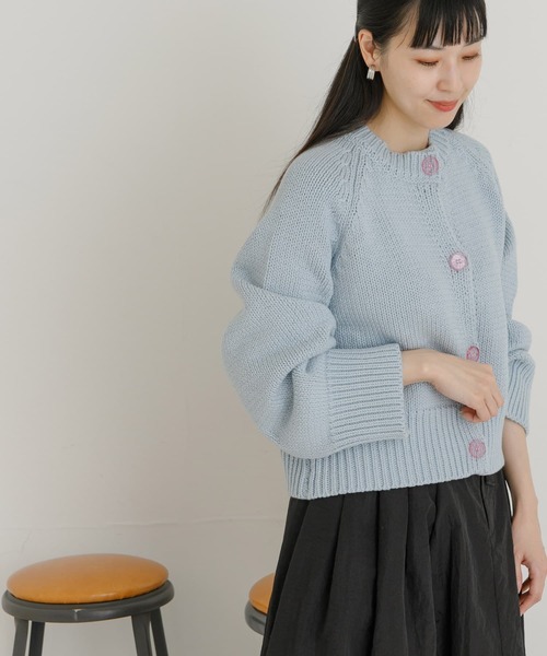 UR Lab.（アーバンリサーチラボ）の「ローゲージニットカーディガン（カーディガン/ボレロ・レディース・グレー/ブラック/ブルー系その他・FREE）」の14枚目の写真