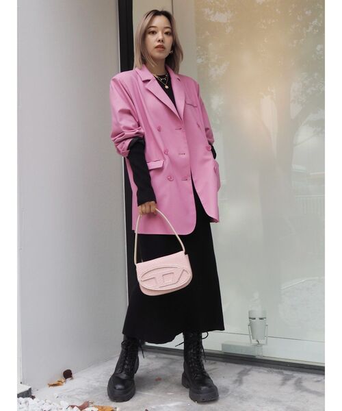 EVRIS（エヴリス）の「スラッシュアームリブニットワンピース（ワンピース・レディース・ブラック/グリーン/アイボリー・FREE）」の21枚目の写真