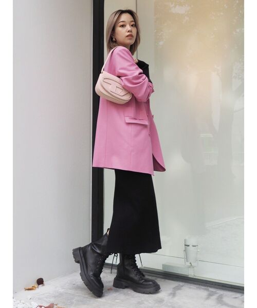 EVRIS（エヴリス）の「スラッシュアームリブニットワンピース（ワンピース・レディース・ブラック/グリーン/アイボリー・FREE）」の22枚目の写真