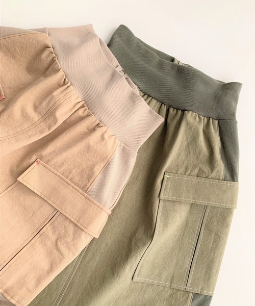 Q（キュー）の「ミリタリースカート（スカート・レディース・カーキ/ベージュ/ライトグレー/チャコールグレー・MEDIUM）」の10枚目の写真