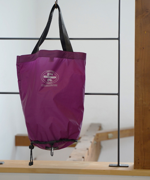 grn(ジーアールエヌ)の「【grn GENERAL LIFE/ジーアールエヌジェネラルライフ】CRUMBLE POCKETABLE BAG クランブルポケッタブルバッグ(トートバッグ・メンズ・ネイビー/オレンジ/ブラック/パープル・FREE)」の3枚目の写真