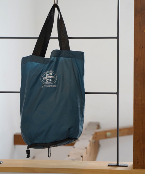 grn(ジーアールエヌ)の「【grn GENERAL LIFE/ジーアールエヌジェネラルライフ】CRUMBLE POCKETABLE BAG クランブルポケッタブルバッグ(トートバッグ・メンズ・ネイビー/オレンジ/ブラック/パープル・FREE)」の2枚目の写真