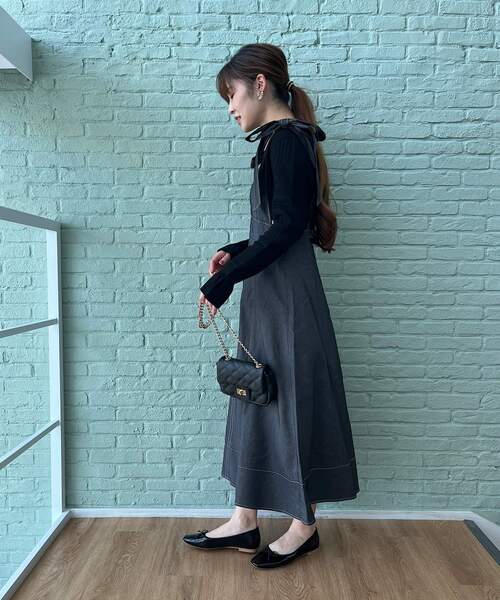 couture brooch(クチュールブローチ)の「◆【ちらっと肌見せで上品フェミニン】透かし編みニット(ニット/セーター・レディース・ブラック/ベビーピンク/アイボリー・38/42)」の20枚目の写真