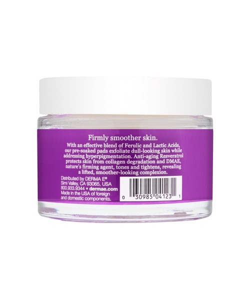 Derma E（ダーマイー）の「エクスフォリエイト パッド Ferulic Acid Resurfacing Pads（フェイススクラブ/ピーリング）」 WEAR