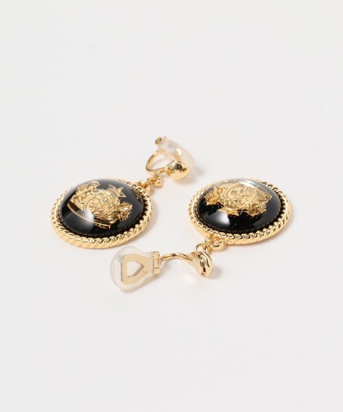 Ray BEAMS（レイビームス）の「Ray BEAMS / サークル エンブレム イヤリング（イヤリング・レディース・ブラック/オリーブ・ONE SIZE）」の3枚目の写真