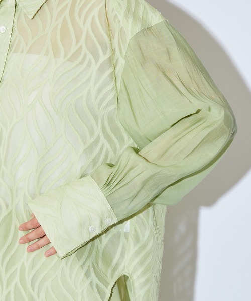 Lui's（ルイス）の「シアースリーブシャツ（シャツ/ブラウス・レディース・ブラック/グリーン・FREE）」の19枚目の写真