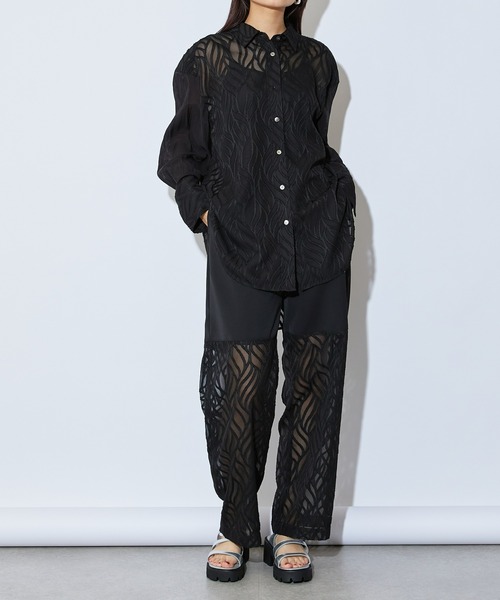 Lui's（ルイス）の「シアースリーブシャツ（シャツ/ブラウス・レディース・ブラック/グリーン・FREE）」の20枚目の写真