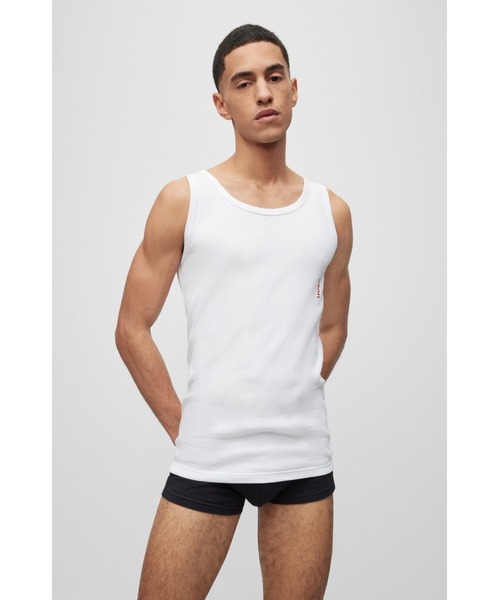 【セール】2パック HUGOロゴ ストレッチコットン アンダーウェア タンクトップ（インナーウェア/肌着）｜HUGO（ヒューゴ）