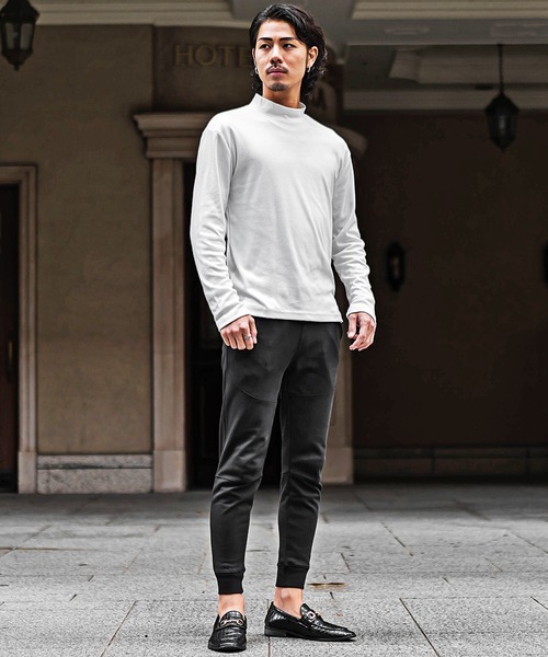 JOKER（ジョーカー）の「【JOKER】スムース生地ハイネック＆タートルネックインナー用ロンT 長袖カットソー メンズ 冬服 秋服 Tシャツ（Tシャツ/カットソー・メンズ・ホワイト/ブラック系/ホワイト系/ブラック/ブラック系その他/ホワイト系その他2/ブラック系その他2/ホワイト系その他・L/M/LL/XL）」の9枚目の写真