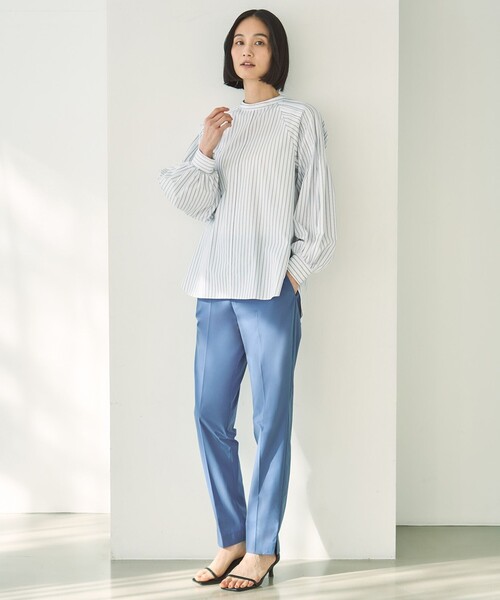 UNFILO（アンフィーロ）の「FINE MOVE テーパードパンツ（その他パンツ・レディース・カーキ系/グレー系/ブラック系/ライトイエロー系/ベージュ系/オレンジ系/ネイビー系/こしょう色系/ダルブルー系/ワイン系・X-SMALL/SMALL/LARGE/MEDIUM）」の13枚目の写真