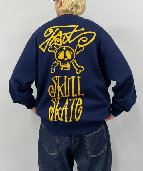 WHO'S WHO gallery(フーズフーギャラリー)の「COOPER FACTスカルニット(ニット/セーター・レディース・ライトグレー/サックスブルー/ネイビー/アイボリー・FREE)」の3枚目の写真