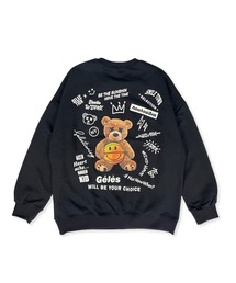 【Select】 オーバーサイズ プルオーバー 'THE Heart ache...REGER KID' ベアー バックプリント