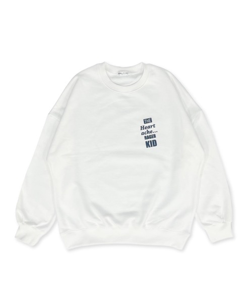 Import & Select（インポートアンドセレクト）の「【Select】 オーバーサイズ プルオーバー 'THE Heart ache...REGER KID' ベアー バックプリント（スウェット・メンズ・グレー/ネイビー/オフホワイト/ブラック/ブルー・FREE）」の9枚目の写真