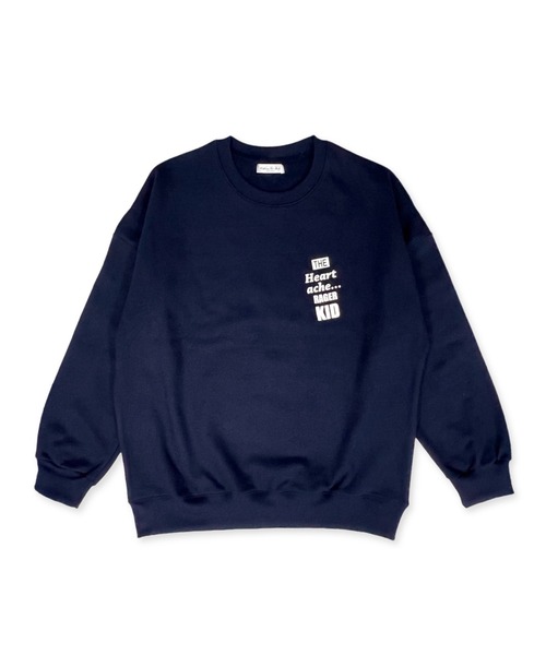 Import & Select（インポートアンドセレクト）の「【Select】 オーバーサイズ プルオーバー 'THE Heart ache...REGER KID' ベアー バックプリント（スウェット・メンズ・グレー/ネイビー/オフホワイト/ブラック/ブルー・FREE）」の8枚目の写真