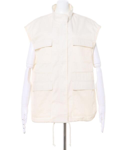 INGNI（イング）の「ミリタリーベスト（ミリタリージャケット・レディース・ブラック/カーキ/アイボリー・M）」の4枚目の写真