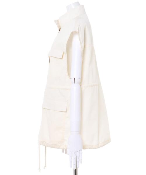 INGNI（イング）の「ミリタリーベスト（ミリタリージャケット・レディース・ブラック/カーキ/アイボリー・M）」の5枚目の写真