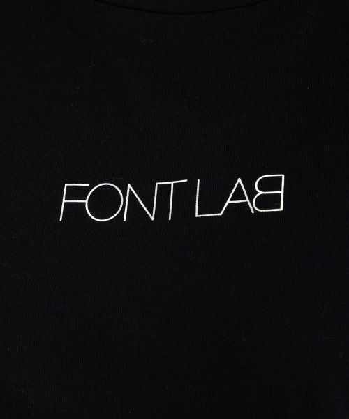 sabstreet my standard(サブストリートマイスタンダード)の「FONTLAB FONTLAB箔ロゴプリント(Tシャツ/カットソー・レディース・ネイビー/ブラック・9号)」の3枚目の写真