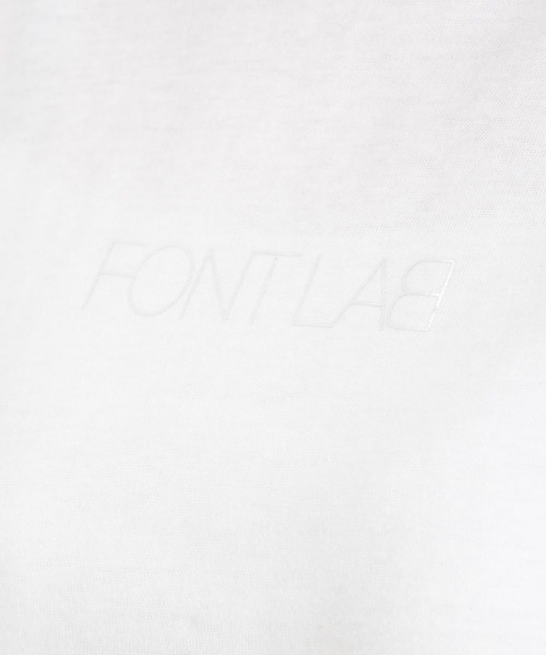 sabstreet my standard(サブストリートマイスタンダード)の「FONTLAB FONTLAB箔ロゴプリント(Tシャツ/カットソー・レディース・ネイビー/ブラック・9号)」の4枚目の写真