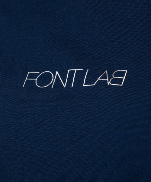 sabstreet my standard(サブストリートマイスタンダード)の「FONTLAB FONTLAB箔ロゴプリント(Tシャツ/カットソー・レディース・ネイビー/ブラック・9号)」の5枚目の写真