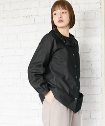 Le temps riche | デニムフリルカラーブラウス　＜Le temps riche＞(シャツ/ブラウス)