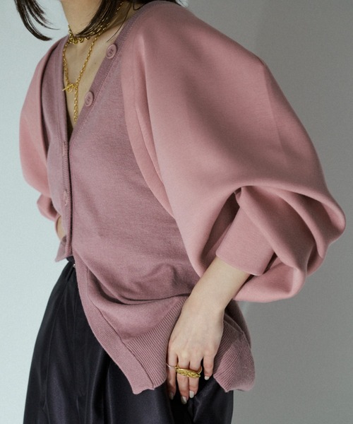 Ezick(エジック)の「Bolero layered style カーディガン(カーディガン/ボレロ・レディース・ブラック/ピンク/ホワイト・FREE)」の13枚目の写真