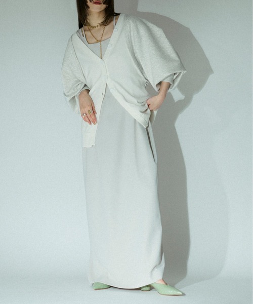 Ezick(エジック)の「Bolero layered style カーディガン(カーディガン/ボレロ・レディース・ブラック/ピンク/ホワイト・FREE)」の4枚目の写真