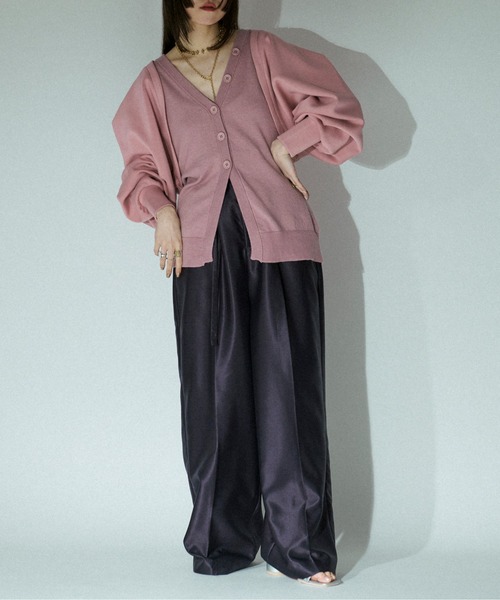 Ezick(エジック)の「Bolero layered style カーディガン(カーディガン/ボレロ・レディース・ブラック/ピンク/ホワイト・FREE)」の22枚目の写真