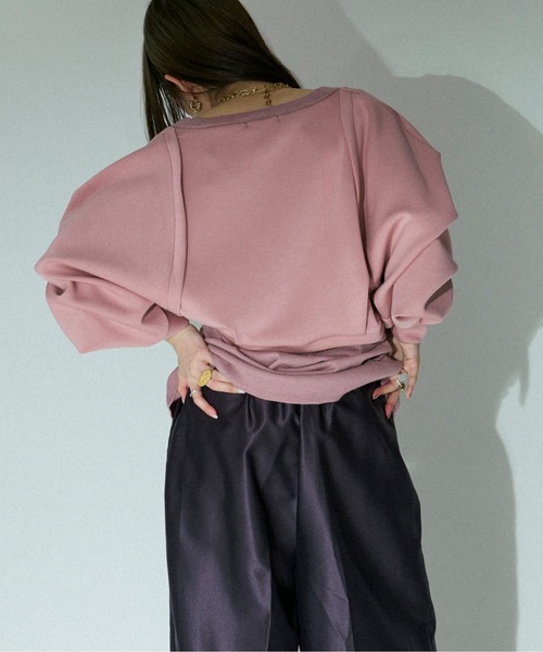 Ezick(エジック)の「Bolero layered style カーディガン(カーディガン/ボレロ・レディース・ブラック/ピンク/ホワイト・FREE)」の7枚目の写真